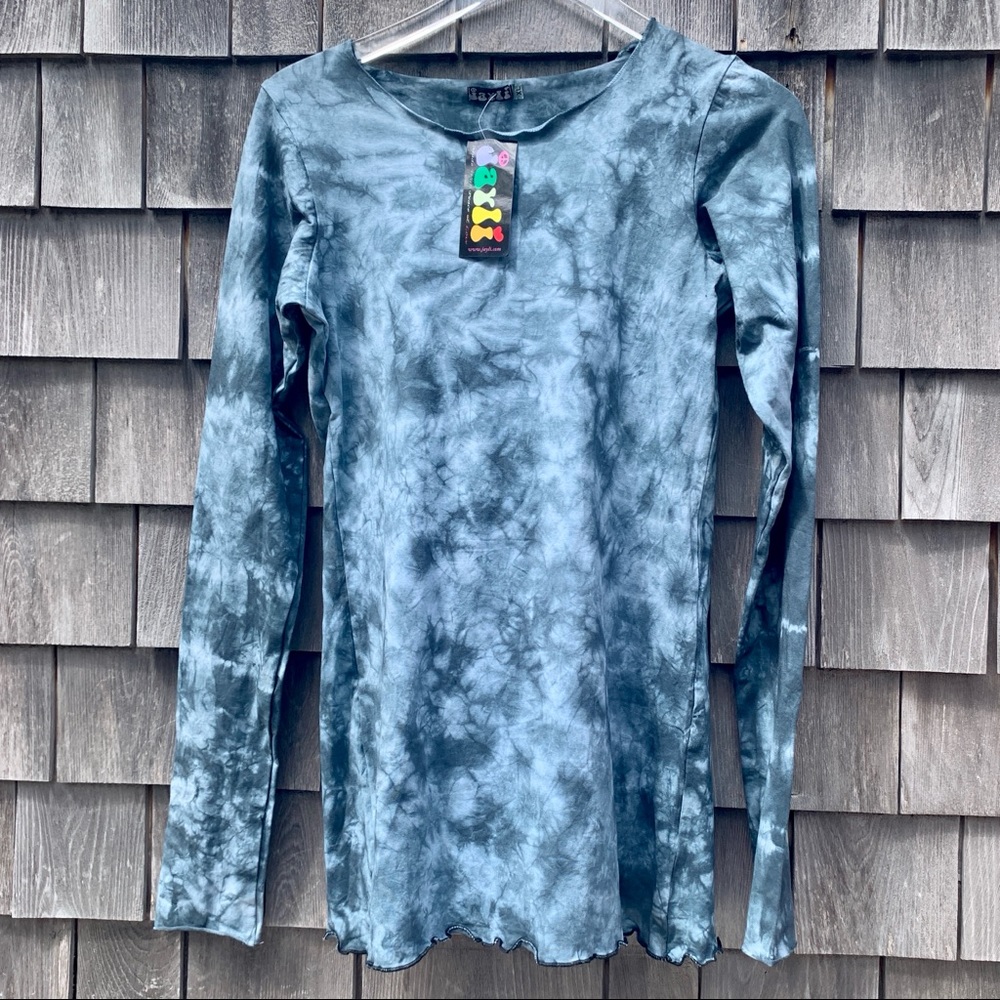 Cool tie dye fitted t shirt size M-XL grey NWT